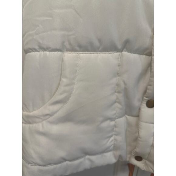 Mudpie White puffer vest women’s winter size medium casual - Picture 3 of 6